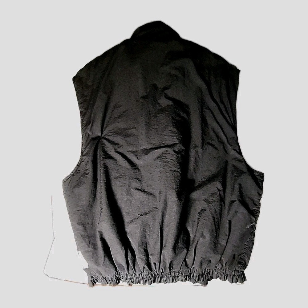 VTG 5th Ave Swiss Boutique Womens 12 Black Puffer Full-Zip Vest Gold HW Rare EUC - Picture 2 of 10